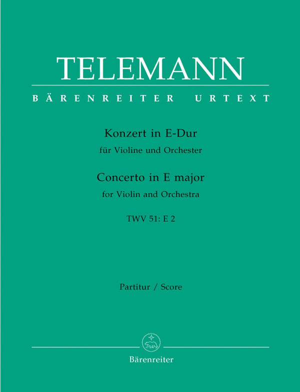 Telemann: Violin Concerto in E (TWV51:E2) - Full Score