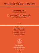 Mozart: Violin Concerto No 2 D K211 - Study Score