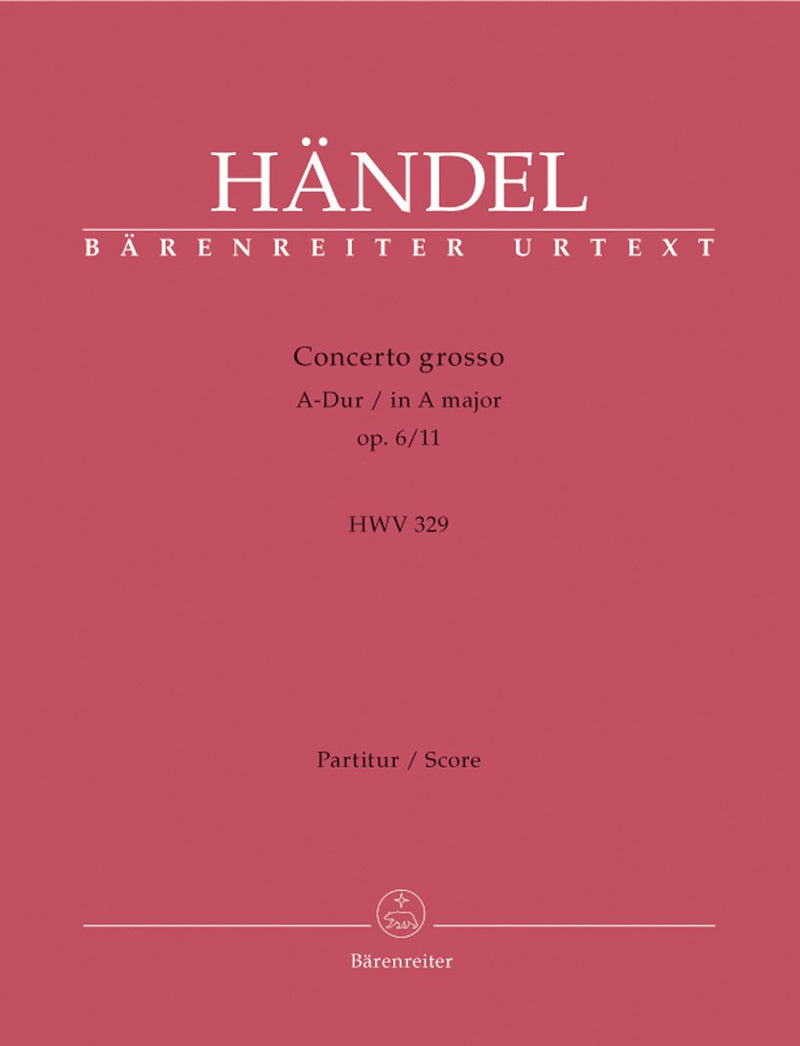Handel: Concerto Grosso in A Op 6, 11 - Full Score