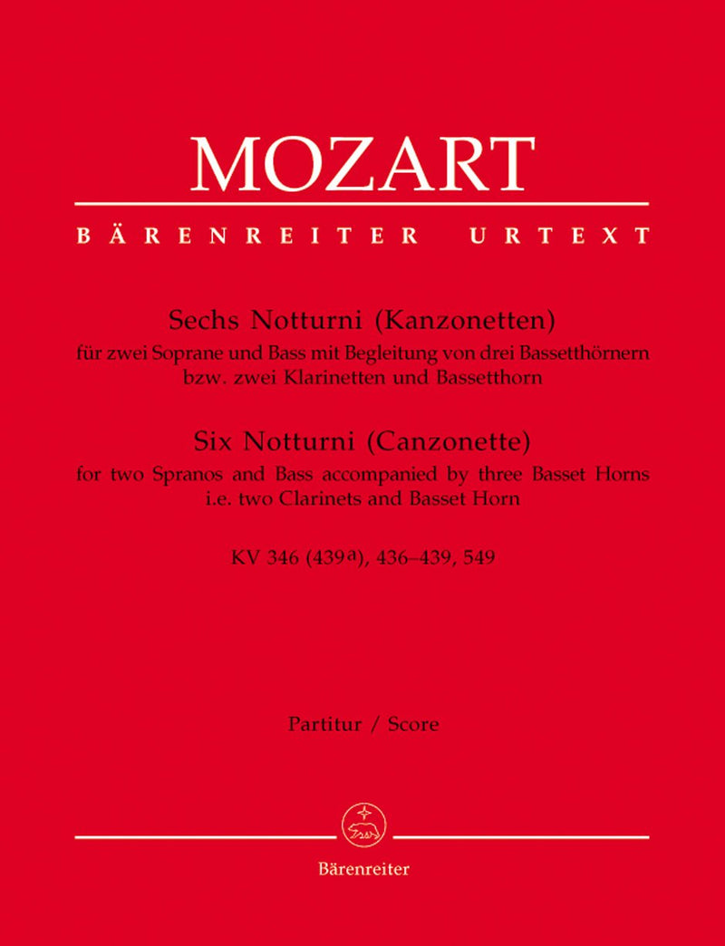 Mozart: Sechs Notturni (Six Nocturnes) K346 - Full Score
