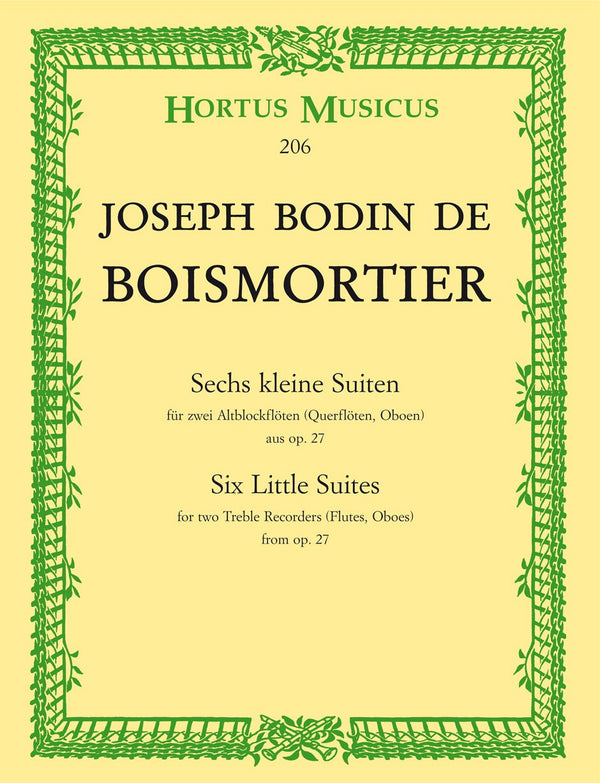 Boismortier: Six Little Suites Op 7 for 2 Treble Recorders