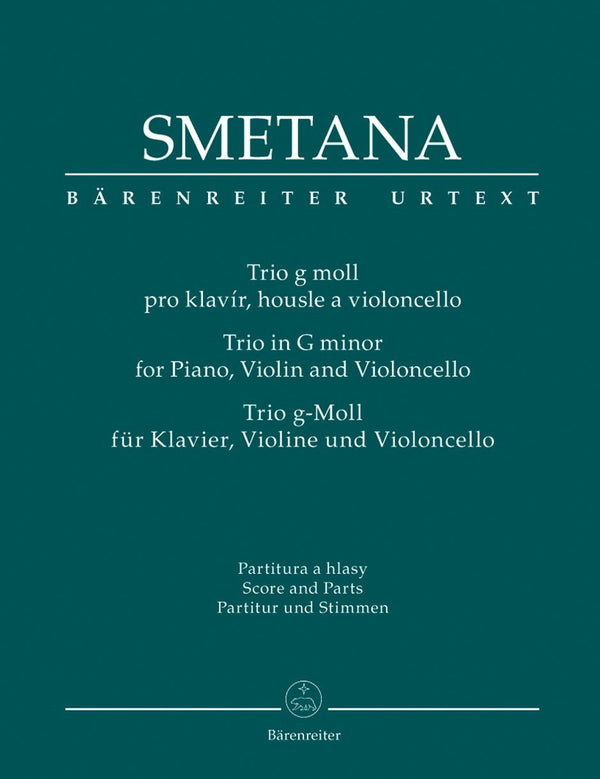 Smetana: Trio in G Minor Set of Parts Piano, Violin, Cello