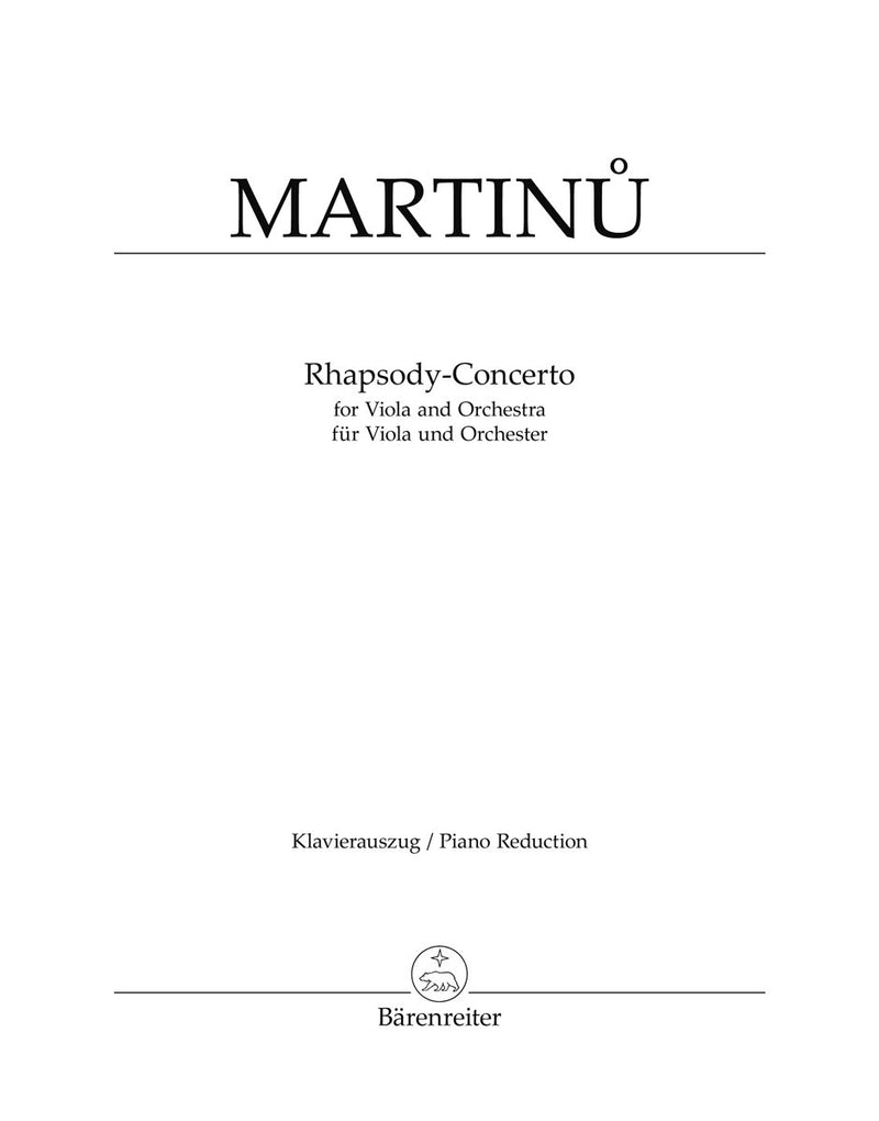 Martinu: Rhapsody Concerto for Viola & Piano