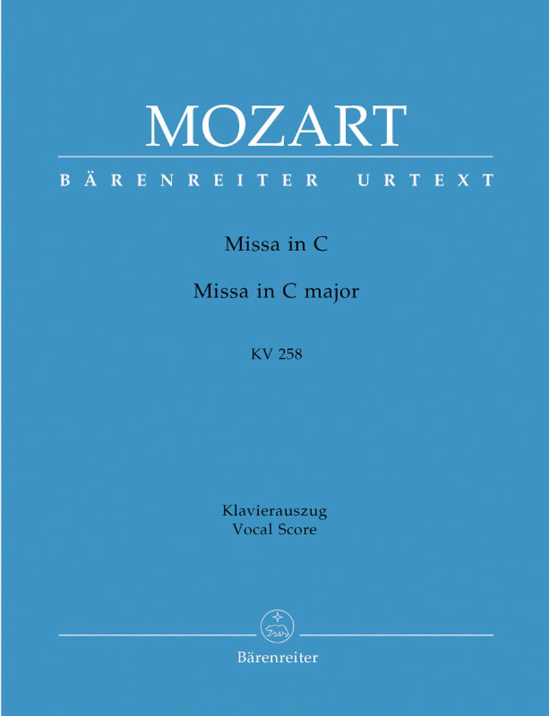 Mozart: Mass C K258 - Vocal Score