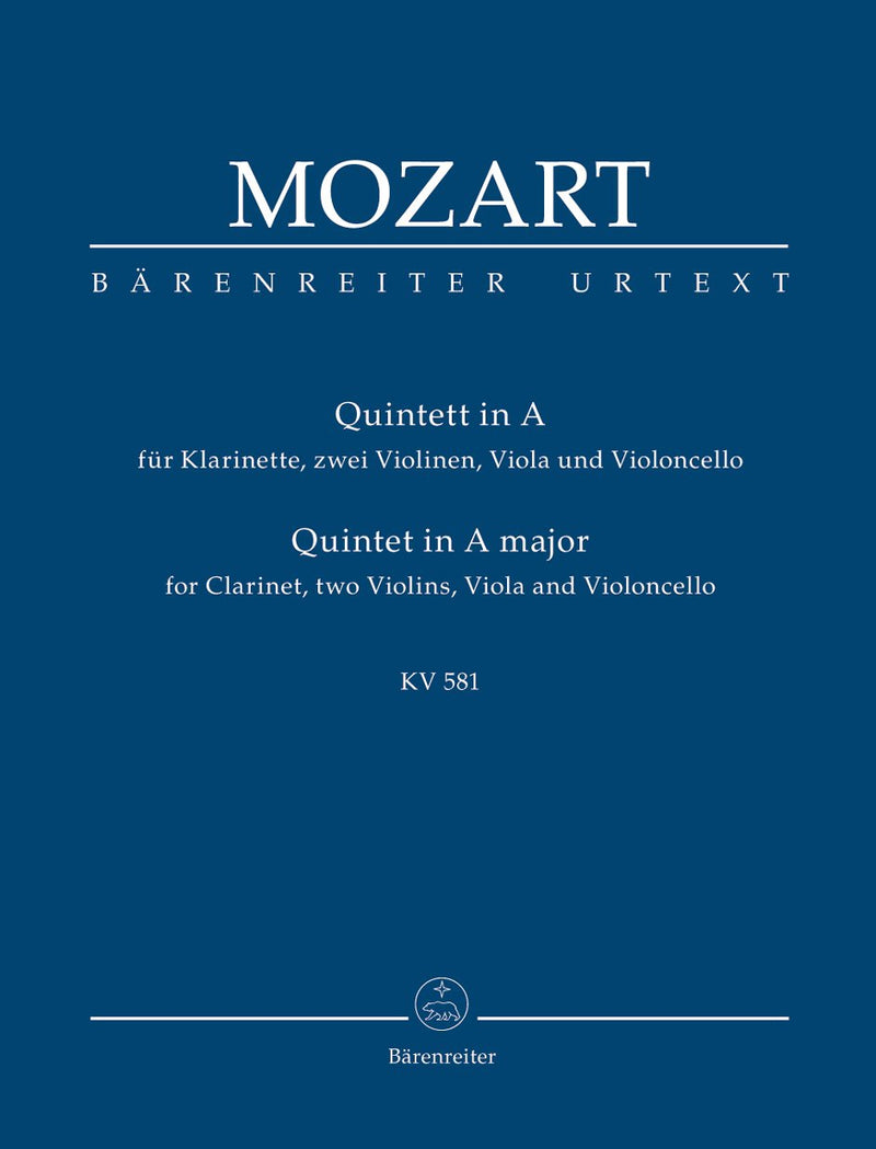Mozart: Clarinet Quintet A K581 - Study Score