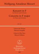 Mozart: Piano Concerto No 11 in F K413 - Study Score