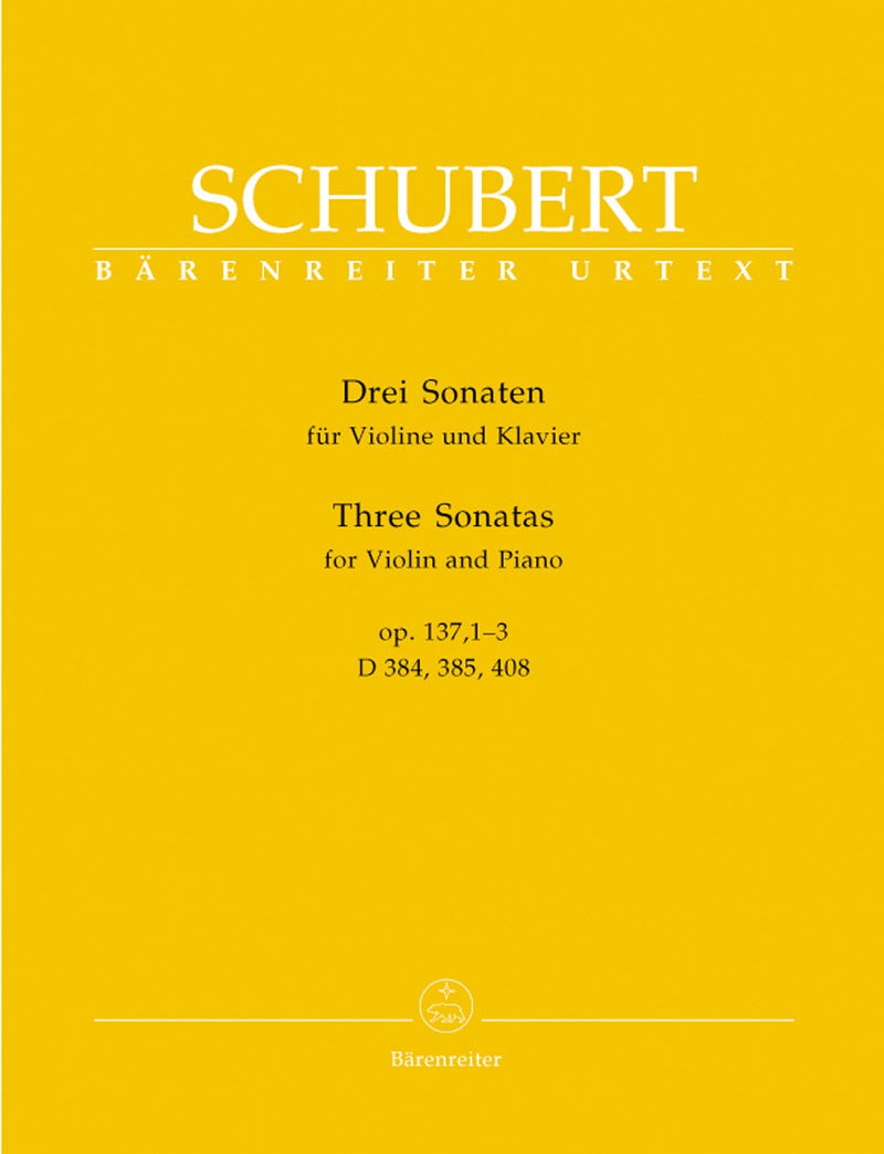 Schubert: Sonatas 3 Op 137 for Violin & Piano