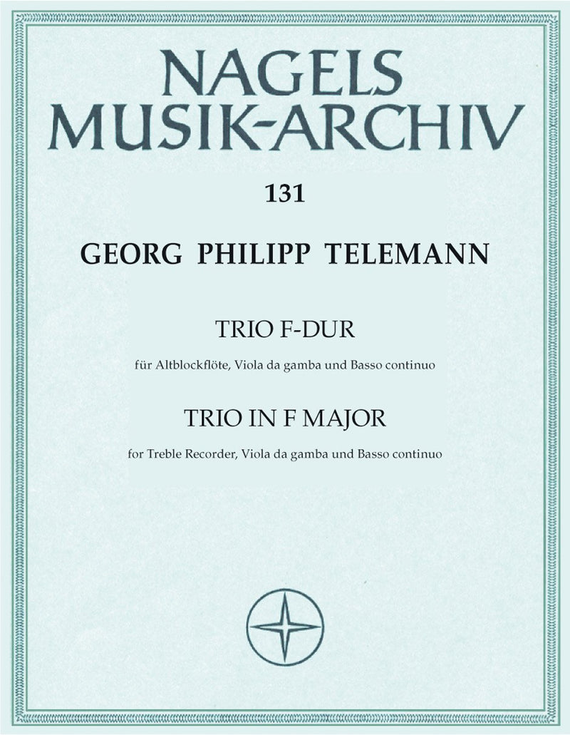Telemann: Trio Sonata in F for Treble Recorder, Viola de Gamba & Basso Continuo