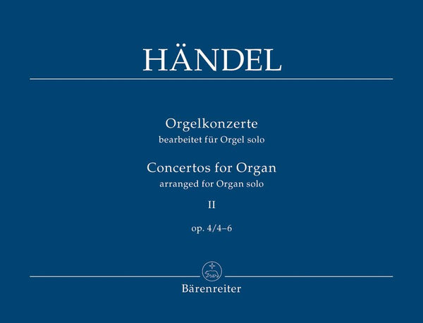 Handel: Organ Concerto Op 4 No 4-6 Manuals