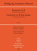 Mozart: Violin Concerto No 1 B Flat - Study Score