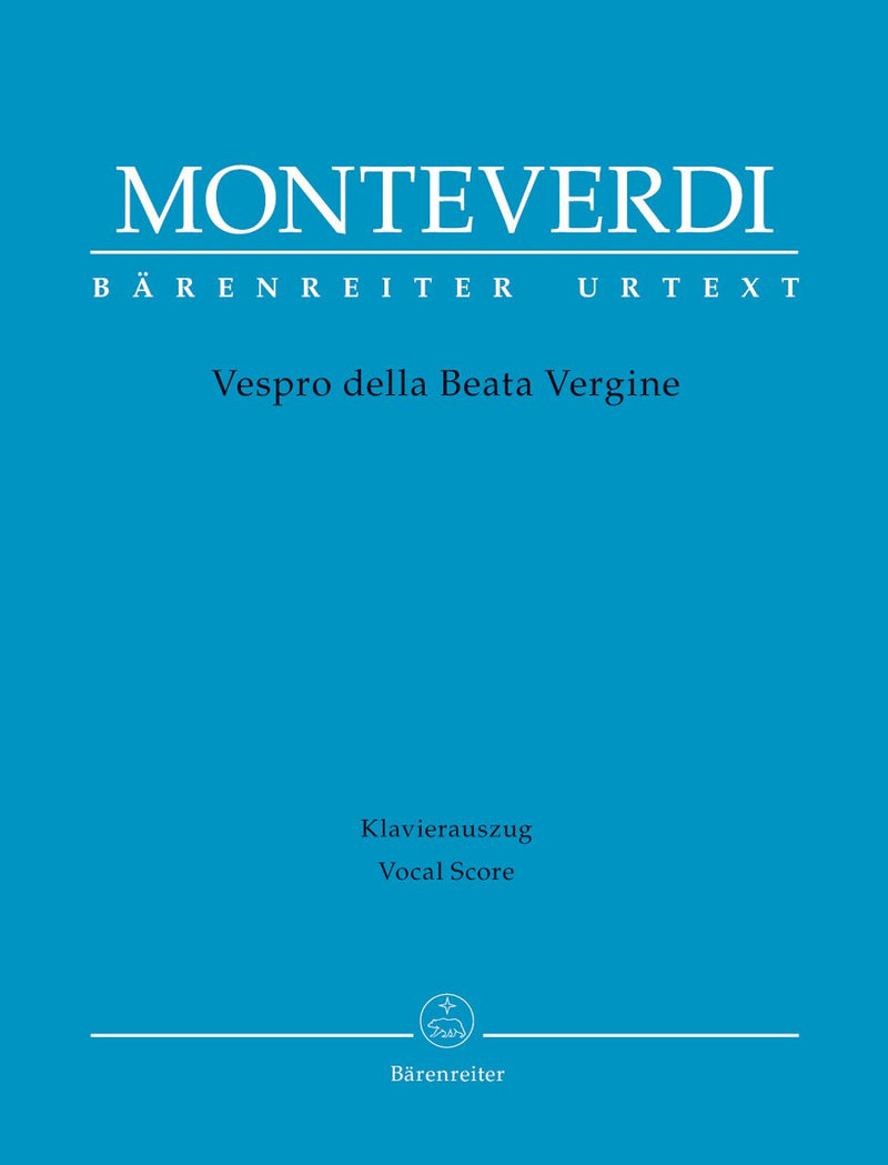 Monteverdi: Monteverdi 1610 Vespers Beata Vergine - Vocal Score