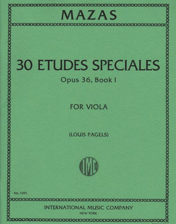 Mazas: Etudes Speciales for Viola, Op. 36 - Book 1