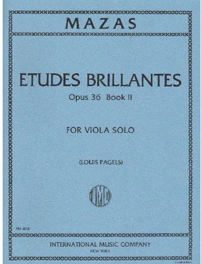Mazas: Etudes Brillantes for Viola, Op. 36 - Book 2