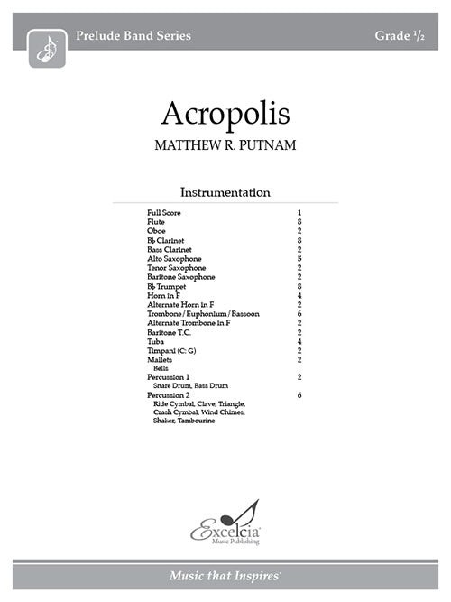 Acropolis - arr. Matthew R. Putnam (Grade 0.5)