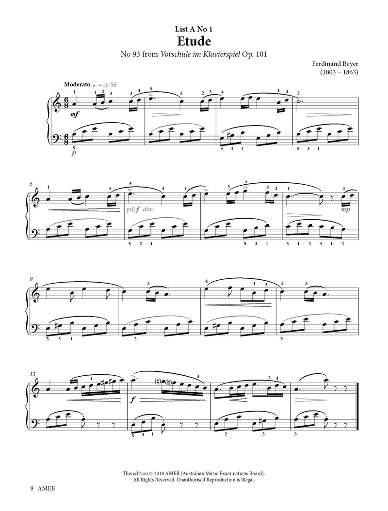 AMEB Piano Grade 1 Series 18