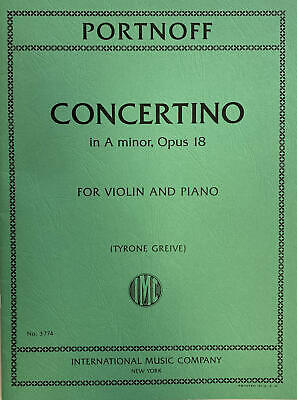Portnoff: Concertino in A minor Op. 18 for Violin & Piano