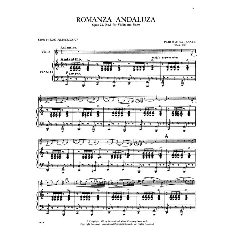 Sarasate: Romanza Andaluza - Op. 22, No. 1 (Spanish Dances)
