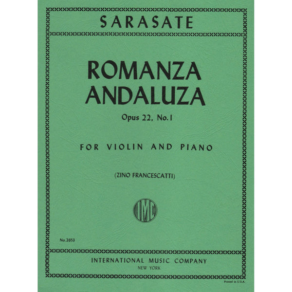 Sarasate: Romanza Andaluza - Op. 22, No. 1 (Spanish Dances)