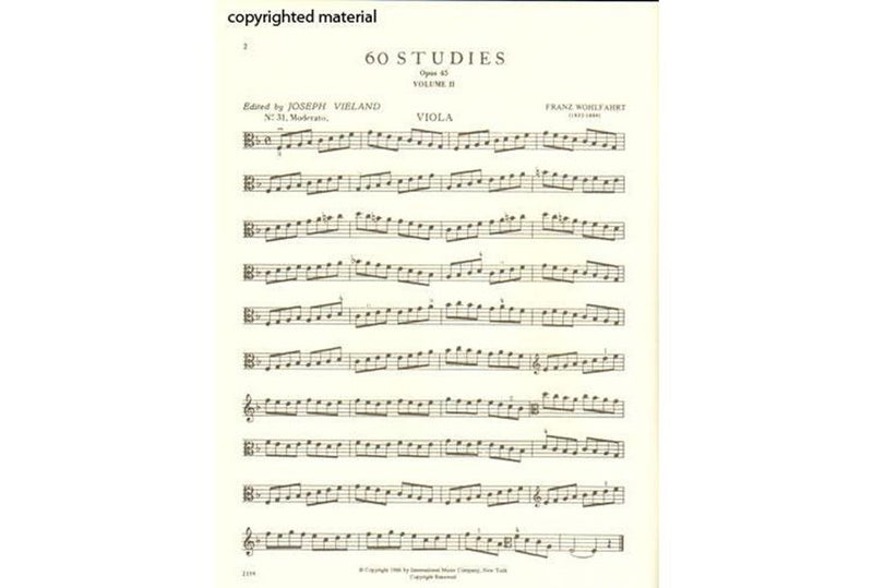 Wohlfahrt: 60 Studies for Viola, Op. 45 - Book 2